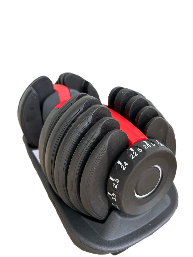 Quick Select Adjustable Dumbbell 5-52.5 Lb Comes with Storage Stand: Comes with pair of 2 Dumbbells - Bullbands