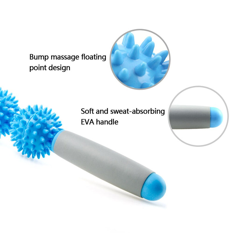 Muscle Roller Massage Roller Stick with Point Spiky Ball Back Roller - Bullbands