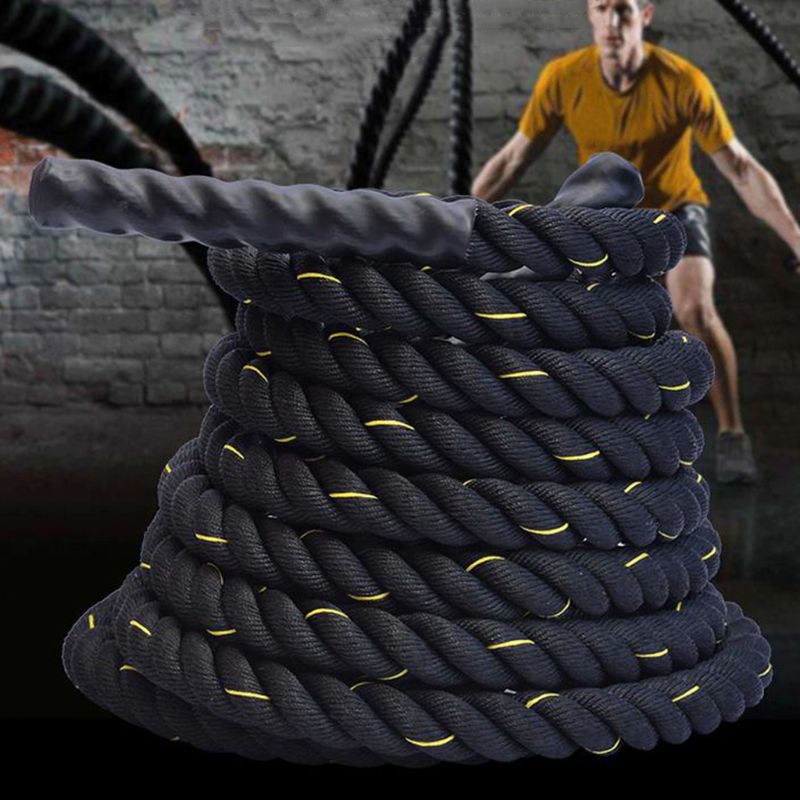 Heavy Jump Rope Skipping Rope Workout Battle Ropes for Men Women Total Body Workouts Power Training Strength Building Muscle - Bullbands