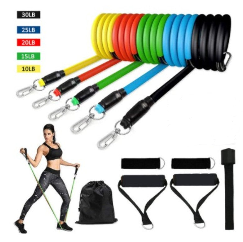 Resistance Bands Set Exercise Bands with Door Anchor Legs Ankle Straps for Resistance Training Physical Therapy Home Workouts - Bullbands