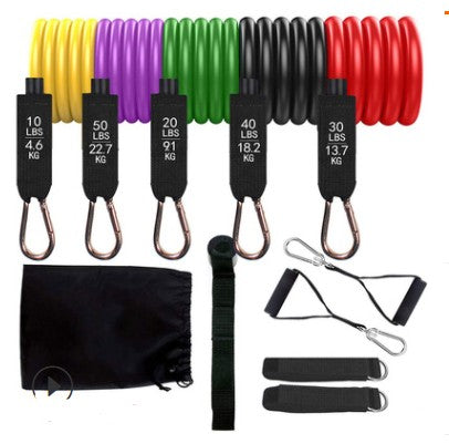 Resistance Bands Set Exercise Bands with Door Anchor Legs Ankle Straps for Resistance Training Physical Therapy Home Workouts - Bullbands